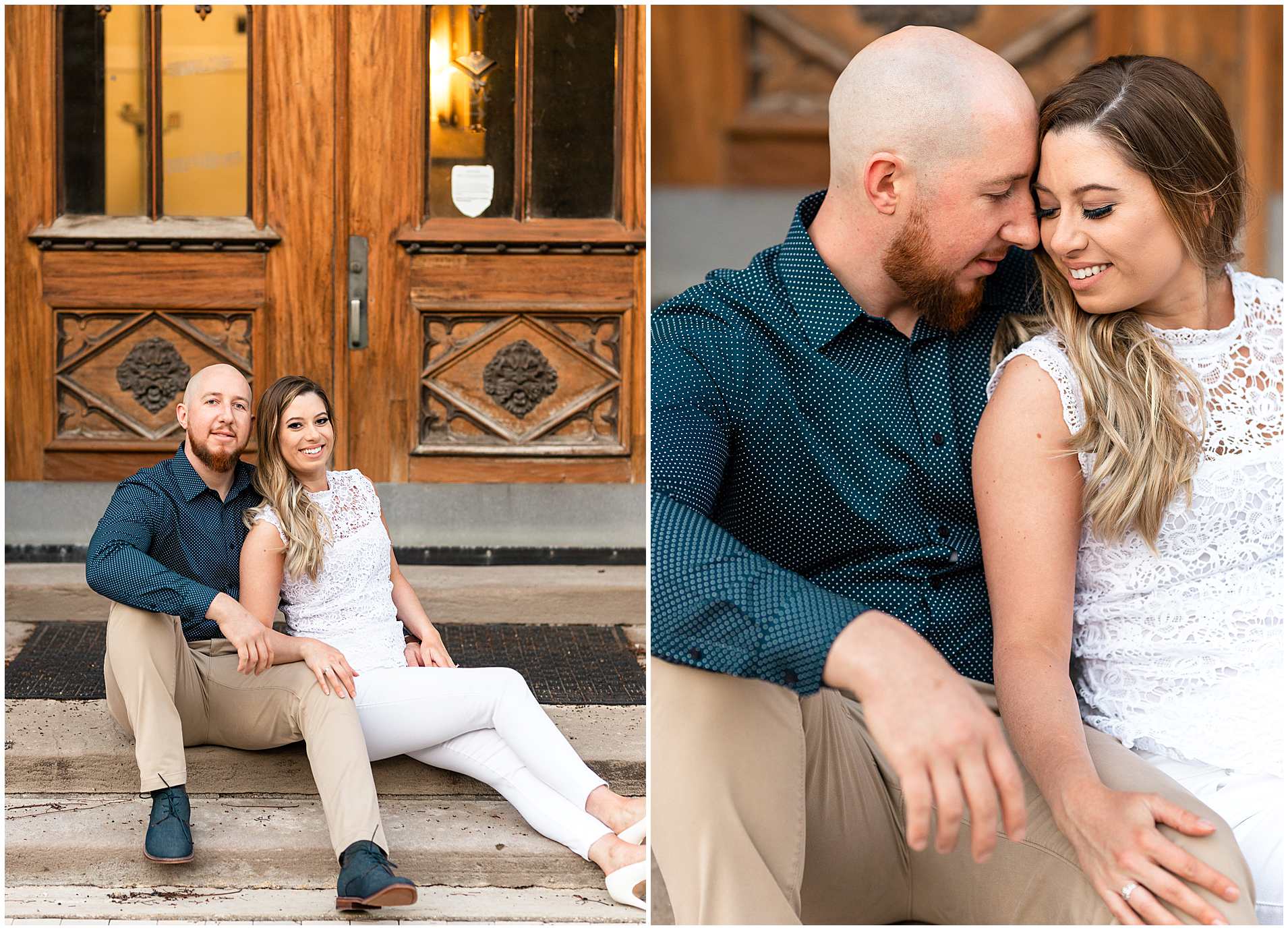 Summer Engagement Photos at the University of Chicago campus in Chicago, Illinois