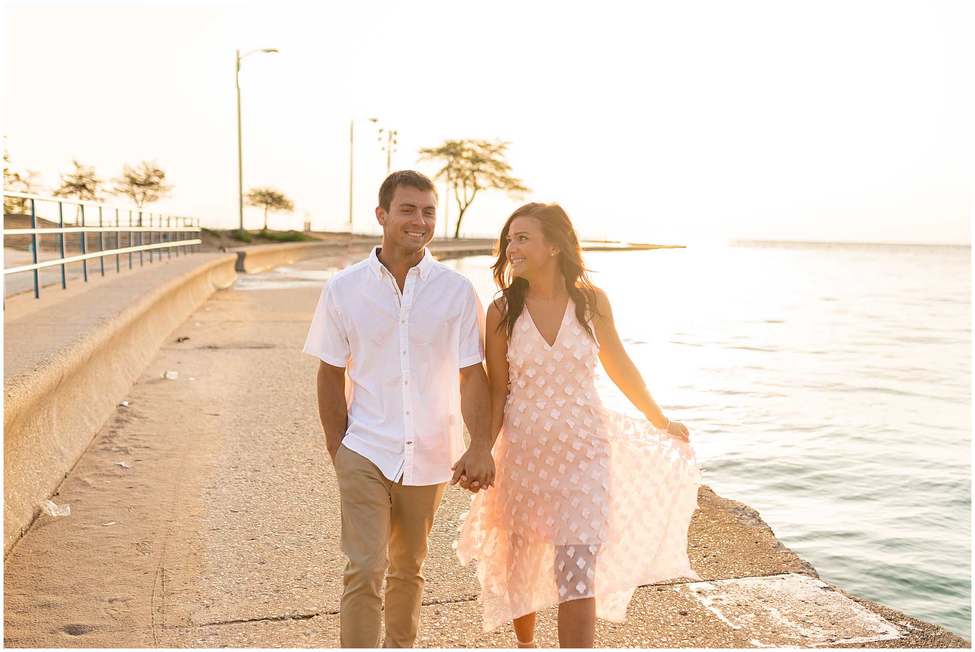 Sunrise Engagement Photos at North Avenue Beach in Summer-Elle Taylor Photography