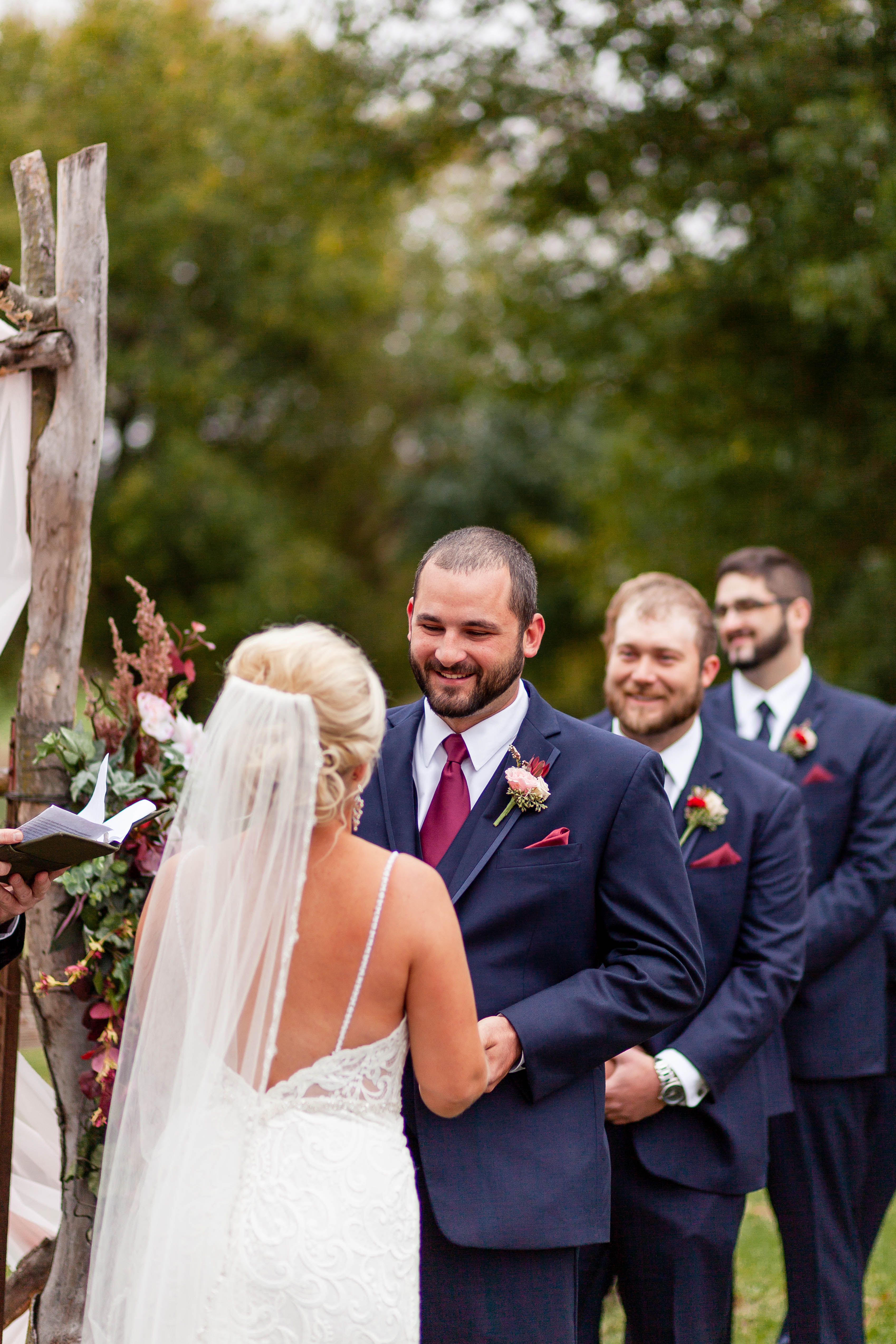 Outdoor-Illinois-Wedding-Ceremony-Photographer-Central-Illinois-Lace-gown