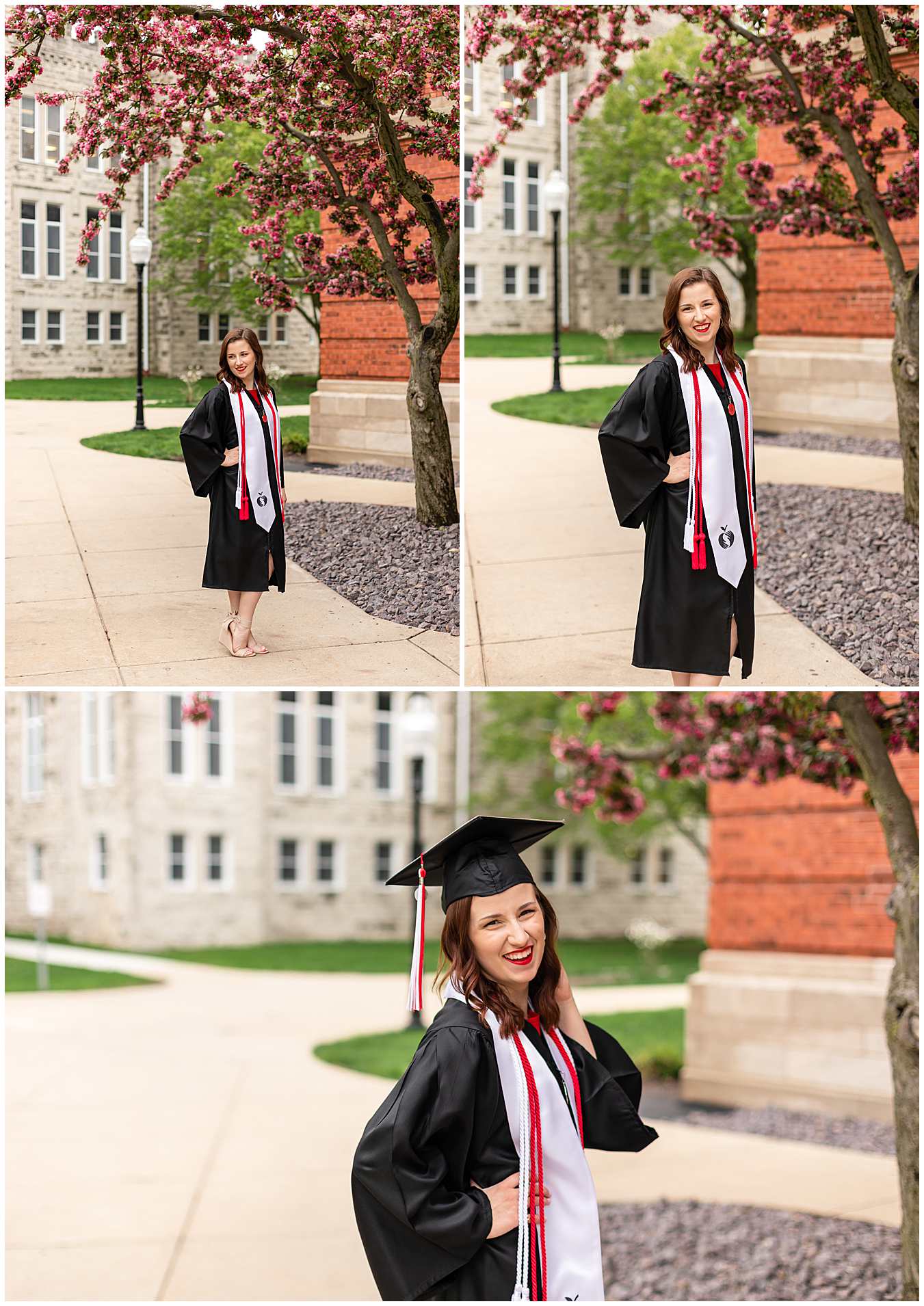 Graduation-Cap and Gown photos at Illinois State University in Normal, IL 