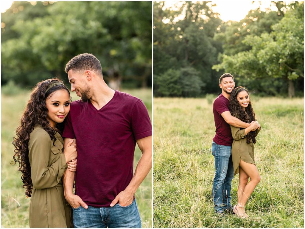 Engagement Photo poses on Kankakee County Farm