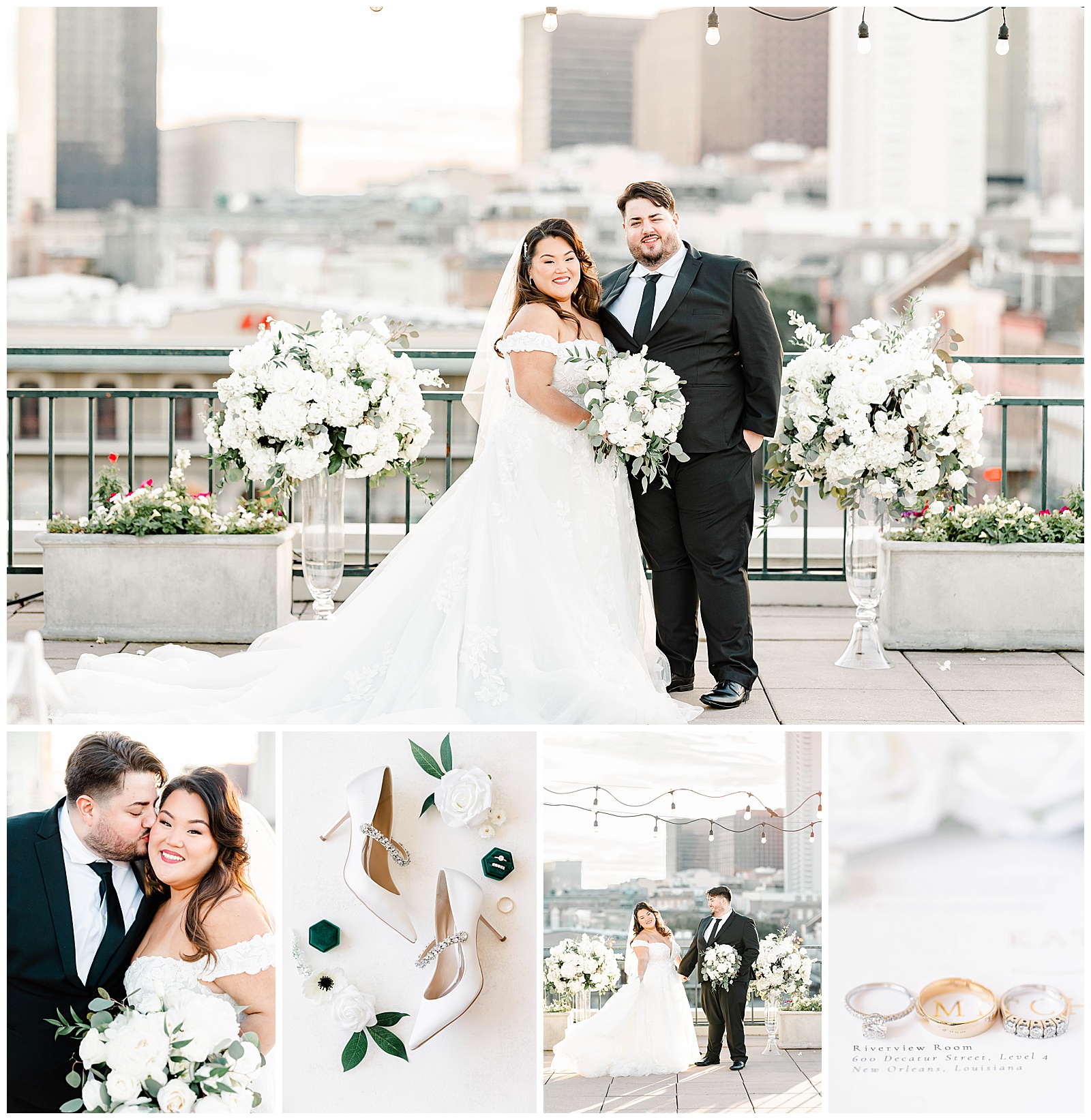 New Orleans Rooftop Wedding Photos