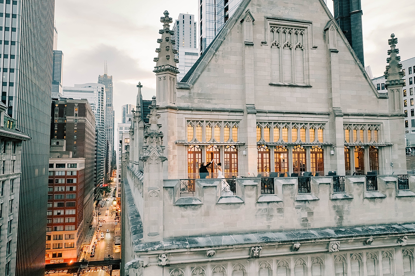 Chicago Drone Wedding Photo